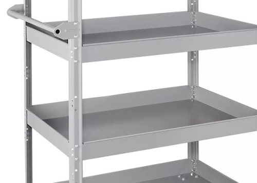 4-SHELF SOLID SURFACE CART (STAINLESS / BLACK)