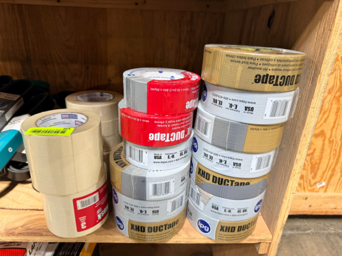 (1) LOT OF ASSORTED MASKING AND DUCT TAPE