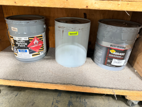 (3) 5 GALLON BUCKETS OF 7310 TRAFFIC MARKING PAINT