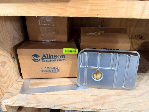 (1) LOT OF ALLISON TRANSMISSION FILTER KITS (P/N 1-29542824) INCLUDING SUCTION FILTER AND DEEP PAN COMPONENT.