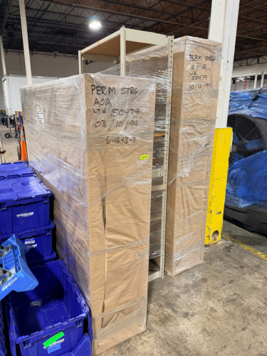 (3) ASSORTED SECTIONS OF METAL PARTS SHELVING