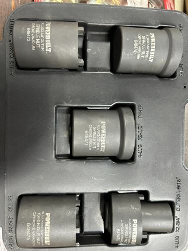 POWERBUILT 5 PC. SPINDLE NUT SOCKET SET