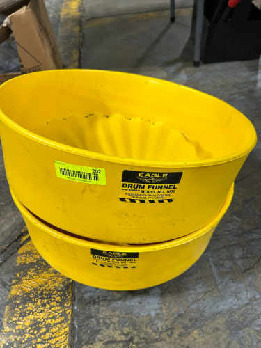 (2) EAGLE DRUM FUNNEL