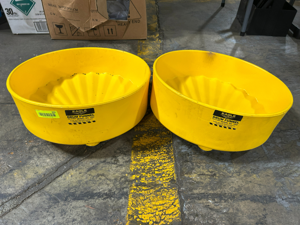 (2) EAGLE DRUM FUNNEL