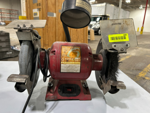 SUNNEX 8" BENCH GRINDER WITH LAMP