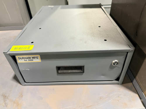 DURHAM MFG SINGLE DRAWER METAL STORAGE SYSTEM.