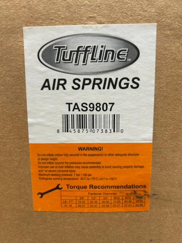 (2) TUFFLINE AIR SPRINGS