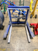 OTC DUAL WHEEL DOLLY, HEAVY-DUTY TRUCK TIRE HANDLING CART WITH MANUAL HYDRAULIC JACK, FOR REMOVAL/INSTALLATION OF DUAL WHEELS. STEEL FRAME WITH CASTERS. - 3