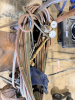 OXY-ACETYLENE WELDING CART WITH HOSES, TORCH HANDLE, AND REGULATORS. INCLUDES DUAL GAUGES AND EXTENDED HOSE LENGTH. - 2