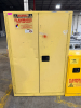 60 GALLON CAPACITY FLAMMABLE LIQUID SAFETY STORAGE CABINET WITH MULTIPLE INTERIOR SHELVES