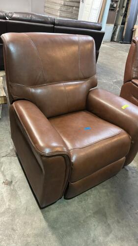 MACYS WARLINGTON LEATHER POWER RECLINER