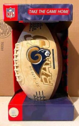 ST. LOUIS RAMS "TAKE THE GAME HOME" DISPLAY FOOTBALL