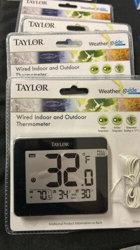 (5) WIRED INDOOR/OUTDOOR THERMOMETERS