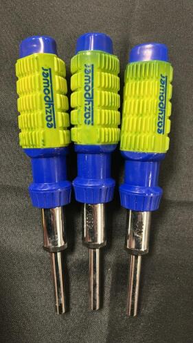 (3) EZ POWER SCREW DRIVERS, BITS NOT INCLUDED