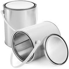 (1) BOX OF APPROX (20) EMPTY PAINT CANS WITH LID