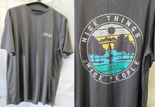 (1) DARK GRAY/BROWN T-SHIRT