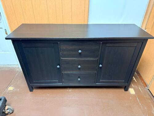 60" WOODEN BUFFET ACCENT CABINET.