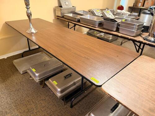 8' WOODEN FOLDING TABLE