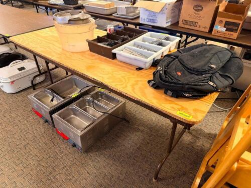 6' WOODEN FOLDING TABLE