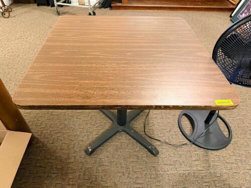 (2) 36" X 36" LAMINATE WOOD TABLES