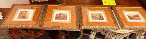 (4) PIECE FRAMED PRINT SET