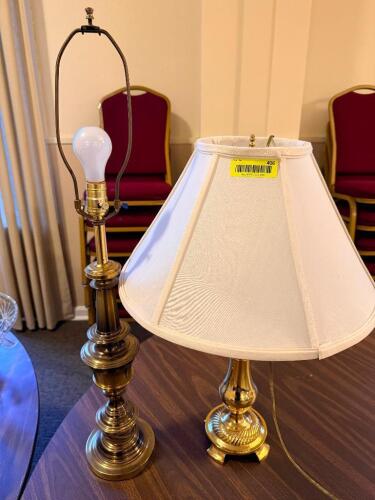 (2) DESK LAMPS ( 1) MISSING SHADE