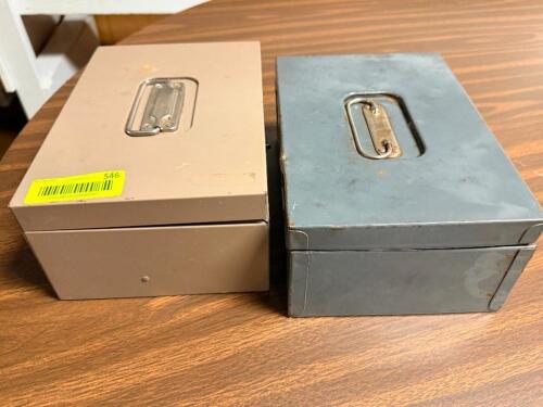 (2) METAL CASH BOXES