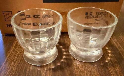 (1) BOX OF GLASS EGG CUPS