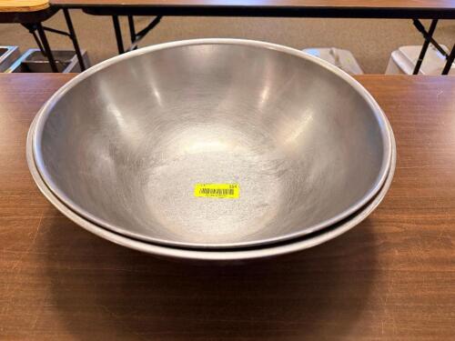 (2) 16" STAINLESS MIXING BOWLS