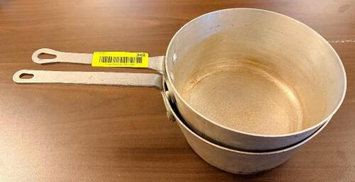 (2) ASSORTED SAUCE POTS