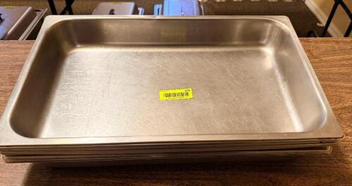 (4) FULL SIZE STAINLESS INSERTS