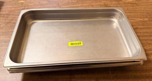 (4) FULL SIZE STAINLESS INSERTS