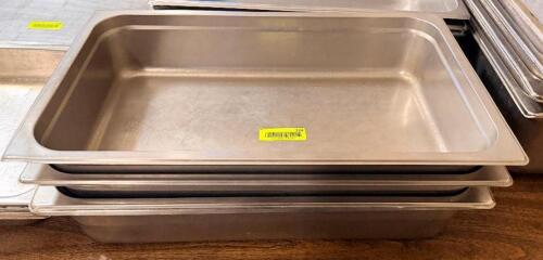 (4) FULL SIZE STAINLESS INSERTS