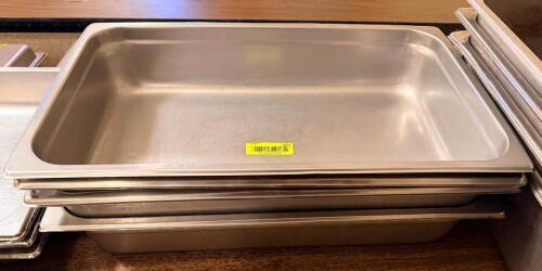 (4) FULL SIZE STAINLESS INSERTS