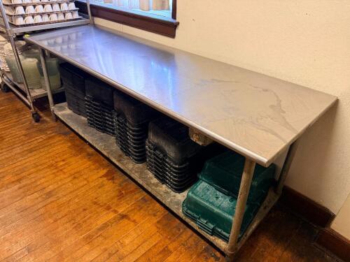 8' X 30" STAINLESS TABLE.