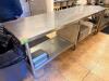 8' X 30" STAINLESS TABLE.