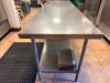 8' X 30" STAINLESS TABLE. - 2