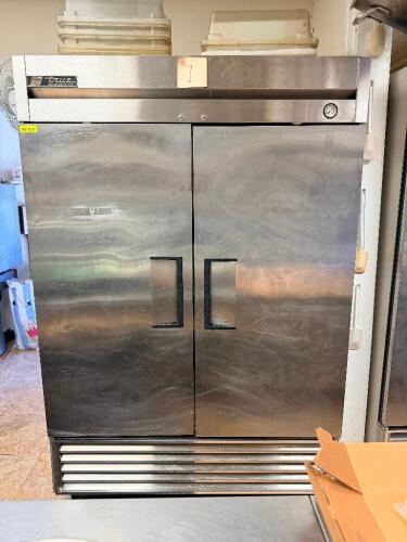 TRUE TWO DOOR REACH IN REFRIGERATOR.