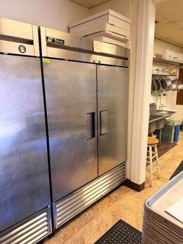 TRUE TWO DOOR REACH IN REFRIGERATOR.
