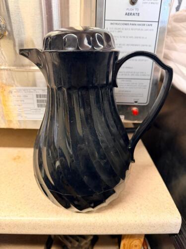 (10) BLACK PLASTIC INSULATED DECANTERS