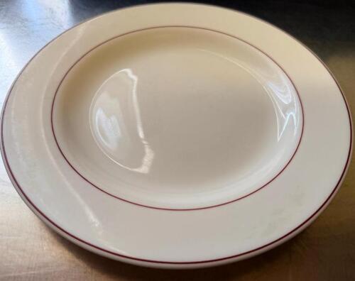 (24) 9 1/2" CHINA PLATE W/ MAROON TRIM