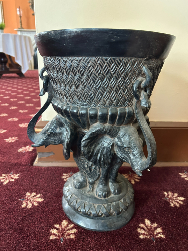 (2) DECORATIVE ELEPHANT PLANTER