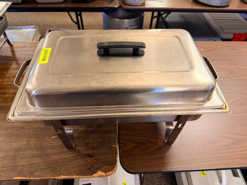 FULL SIZE STAINLESS CHAFFER SET W/ WATER PAN.