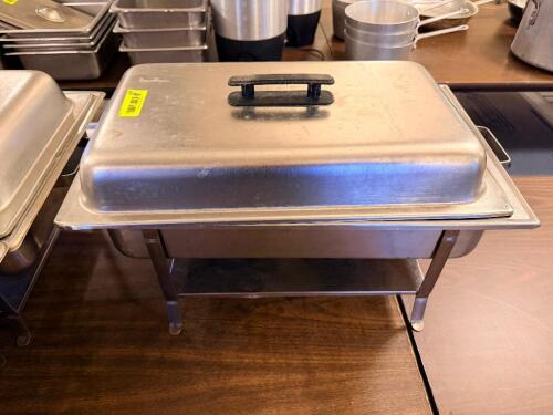 FULL SIZE STAINLESS CHAFFER SET W/ WATER PAN.