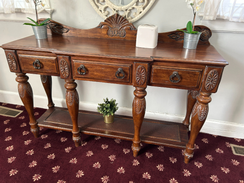 WOODEN CARVED CONSOLE TABLE
