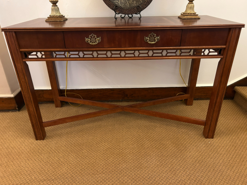 MAHOGANY CONSOLE TABLE