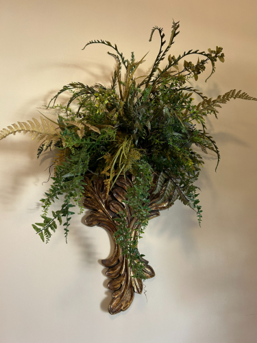 (2) LARGE WALL DECOR ARTIFICIAL PLANTS