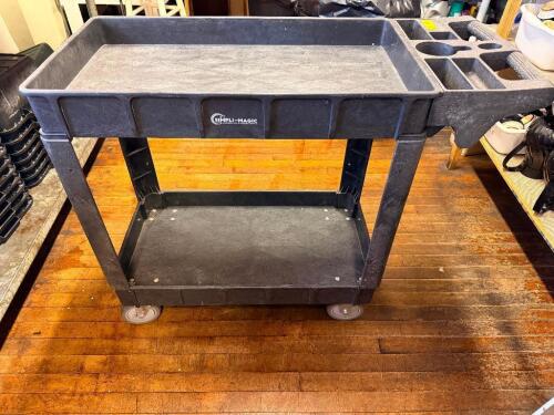 SIMPL-MAGIC TWO TIER PLASTIC UTILITY CART ( BLACK )