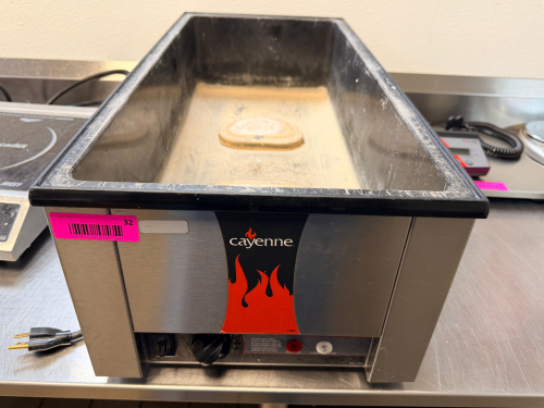CAYENNE COMMERCIAL COUNTERTOP FOOD WARMER WITH STAINLESS STEEL BODY AND REMOVABLE INSERT PAN