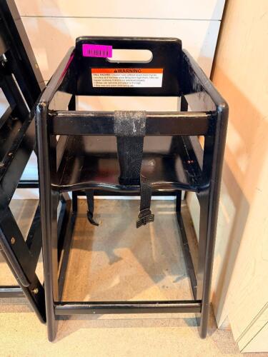 (2) WOODEN HIGH CHAIRS